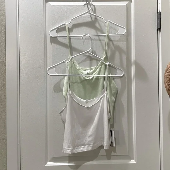 NEW…NORDSTROM BP Green and White Tank Tops - Picture 1 of 3